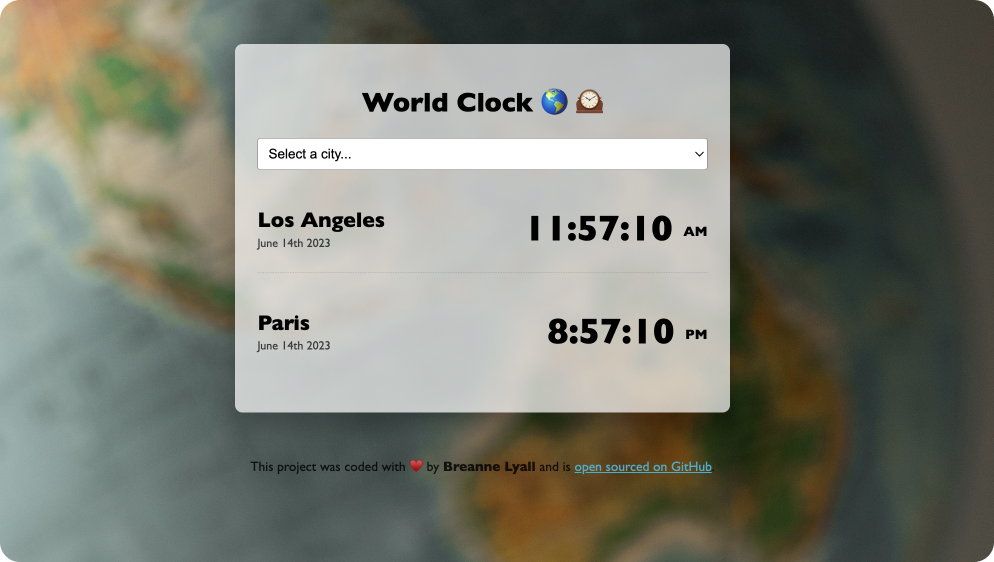 World Clock preview
